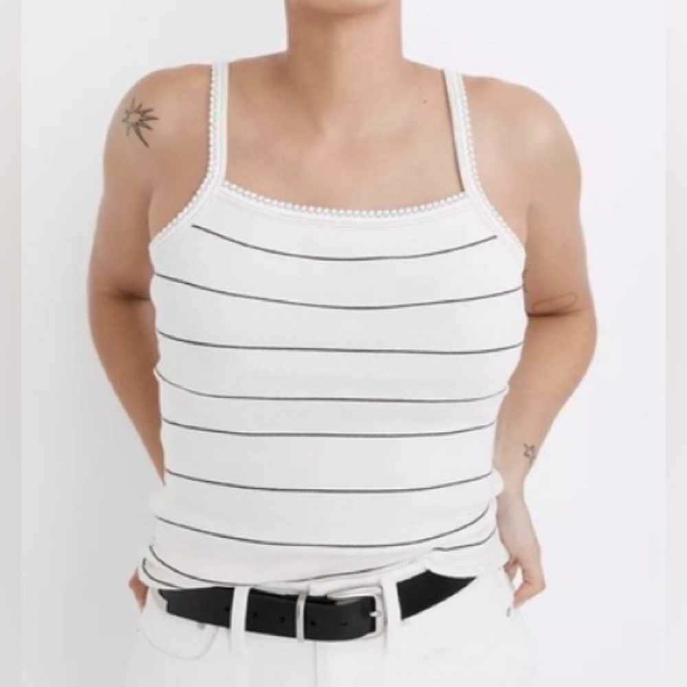 NEW- Madewell Thompson Cami Tank. Color: Lighthouse. Medium.